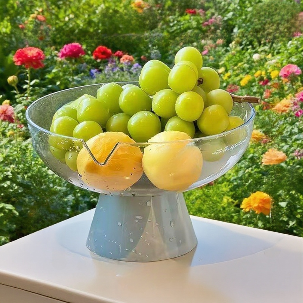 신선한 과일을 담은 하이 풋 쟁반