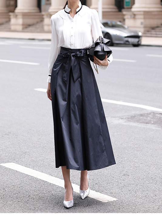 高見えフレアスカート サイドスタイル