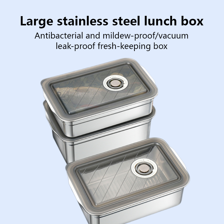 Large stainless steel lunch box