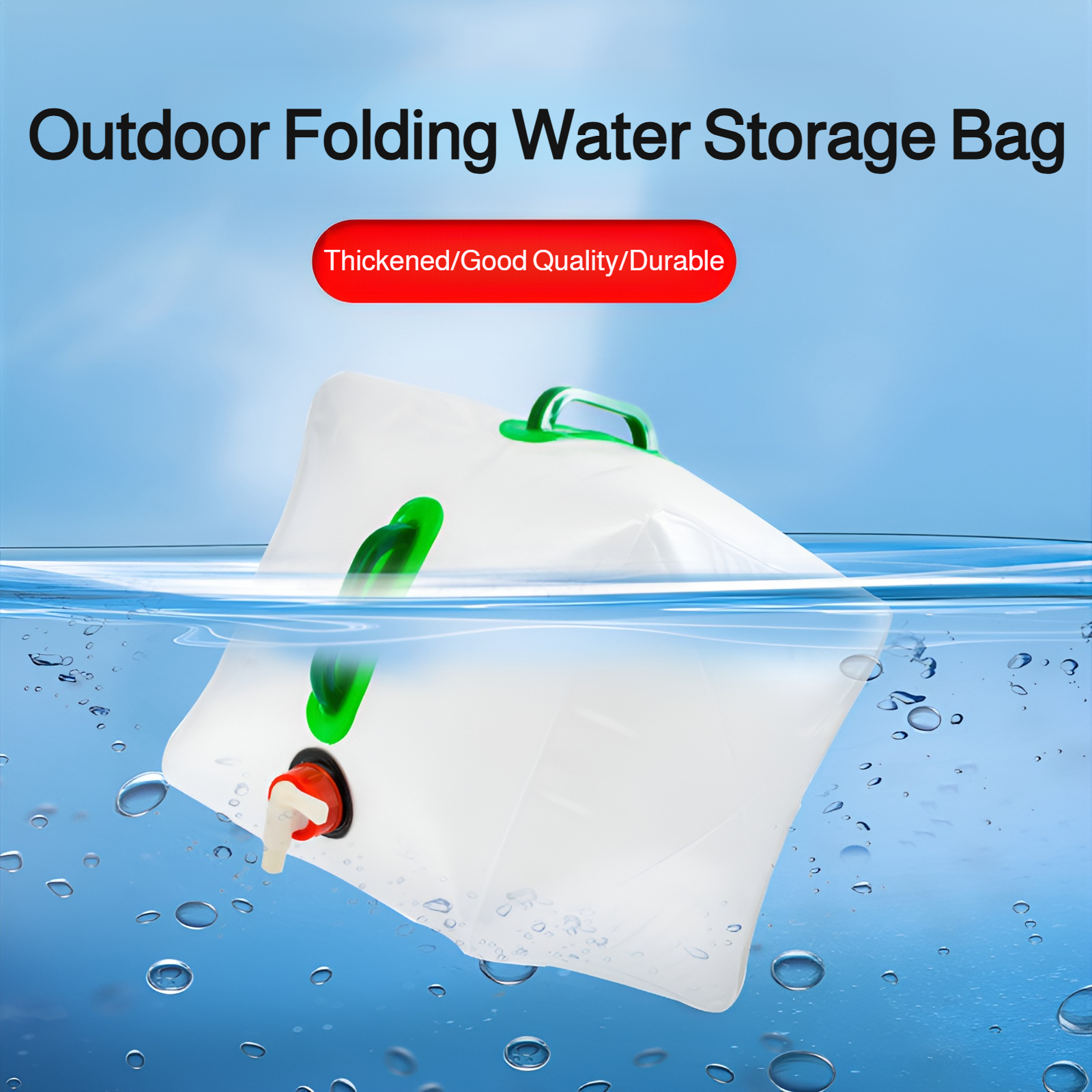 Worek na wodę 10L duża pojemność składany przenośny