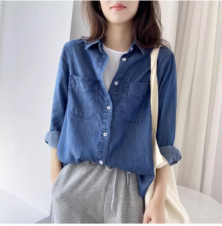 テンセルデニムシャツ