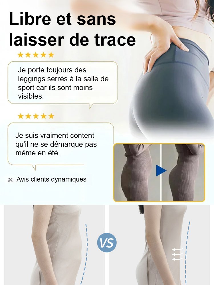 【Double couche gainante】Culotte sculptante en dentelle fine, invisible et légère