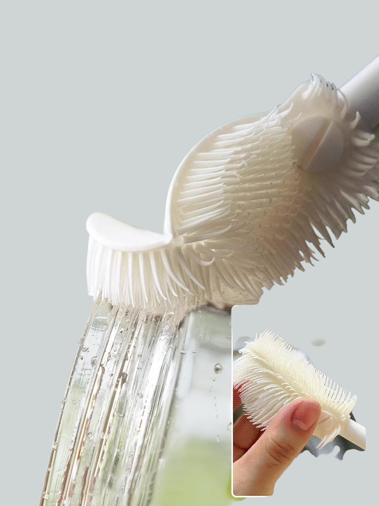 Three in one long handled cleaning cup brush