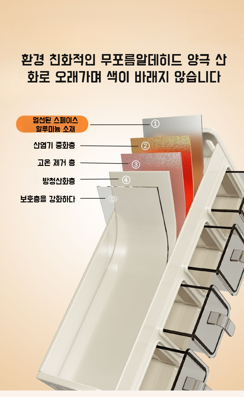 양념통과 조미료를 정리한 주방 선반 사용 예시