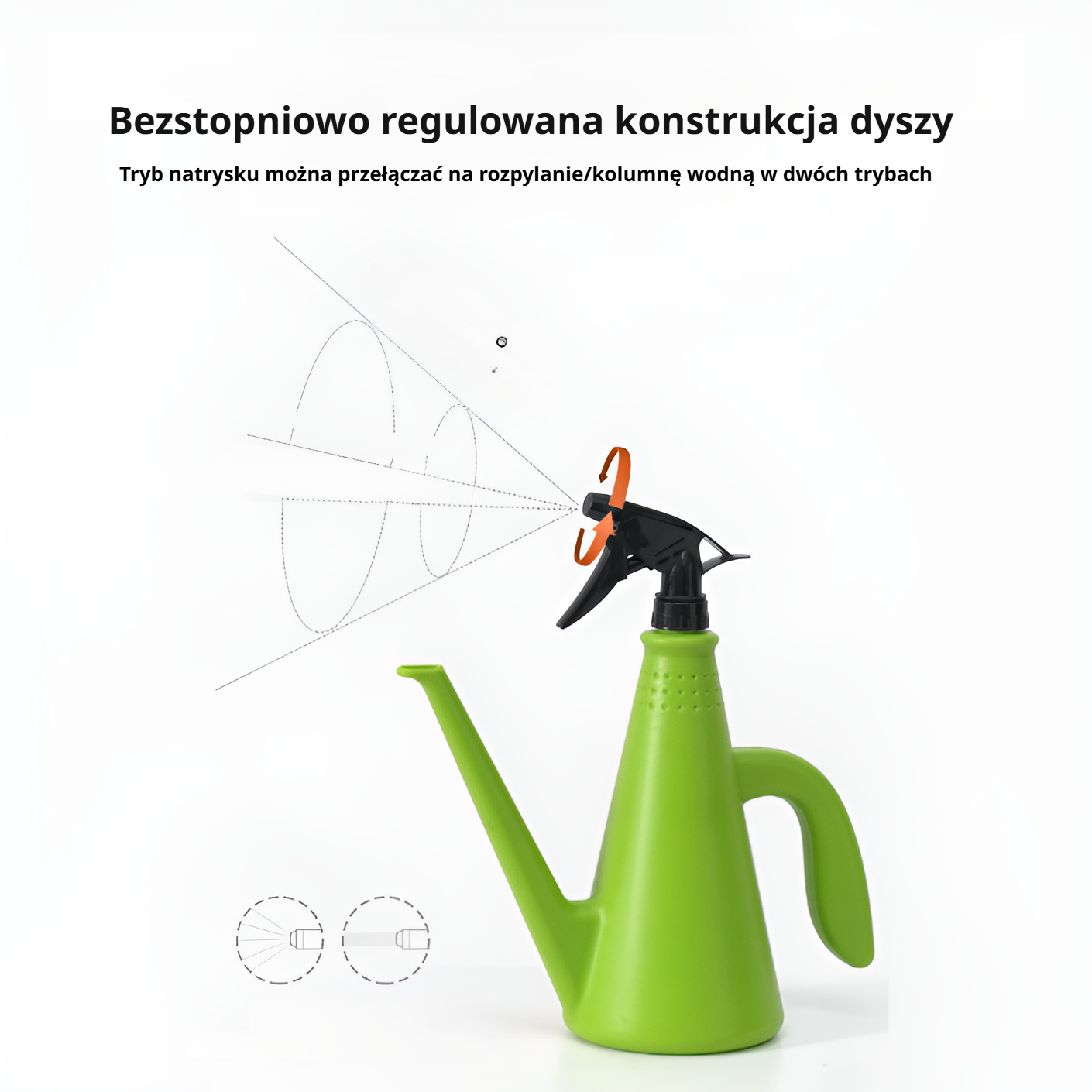 Ręczny spryskiwacz do podlewania kwiatów, dwufunkcyjny domowy opryskiwacz