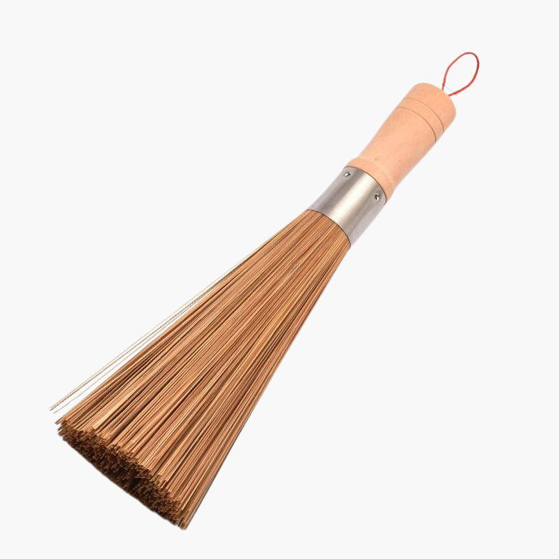 나무 손잡이 청소 솔