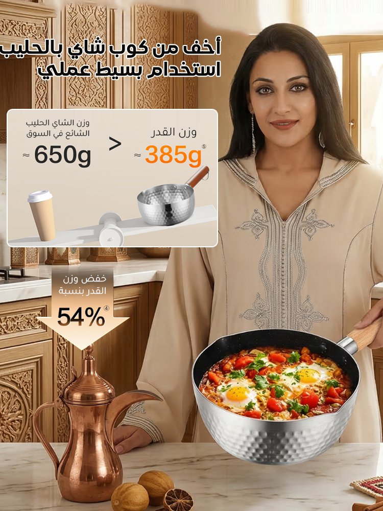 قدر يوكيهيرا ياباني من التيتانيوم النقي بدون طلاء 