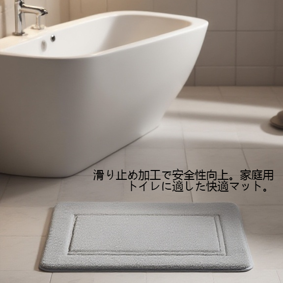 家庭用トイレの吸水・汚れ・厚手・滑り止めマット