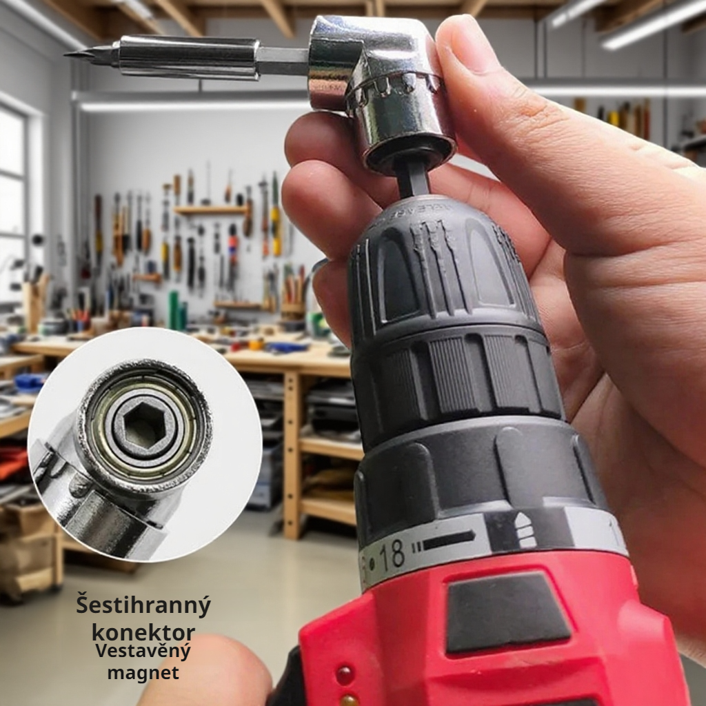 Nástrčný adaptér na šroubovák pro změnu směru