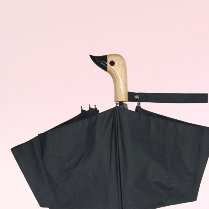 ร่มพับด้ามหัวเป็ดโลโก้ที่กำหนดเอง ร่มพับอัตโนมัติ