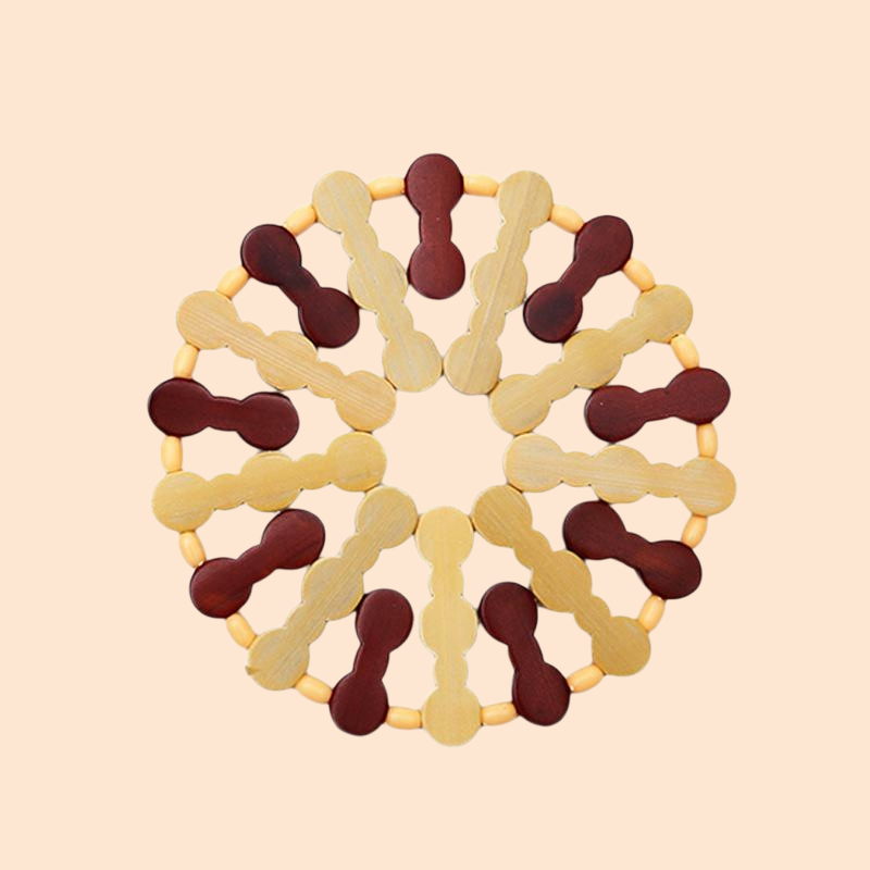 둥근 대나무 플레이스매트