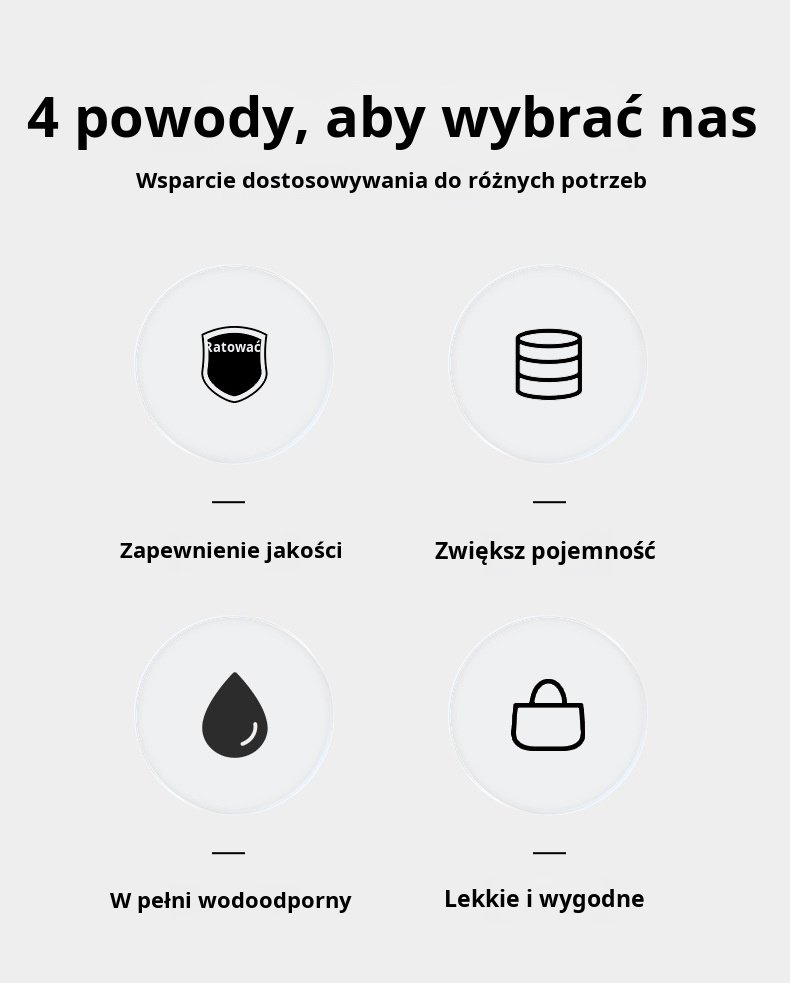 Torba do przechowywania z zamkiem wodoodporna