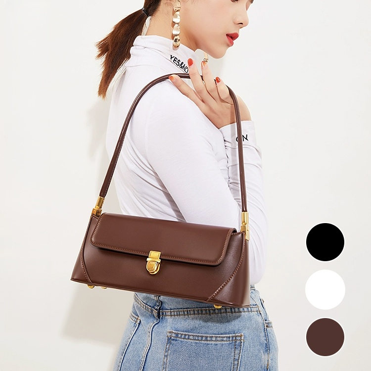 트림피 빈티지 바게트 숄더백