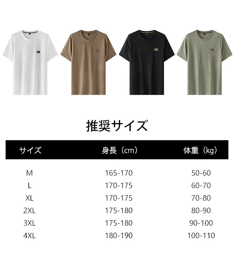 メンズアイスシルク半袖Tシャツ 