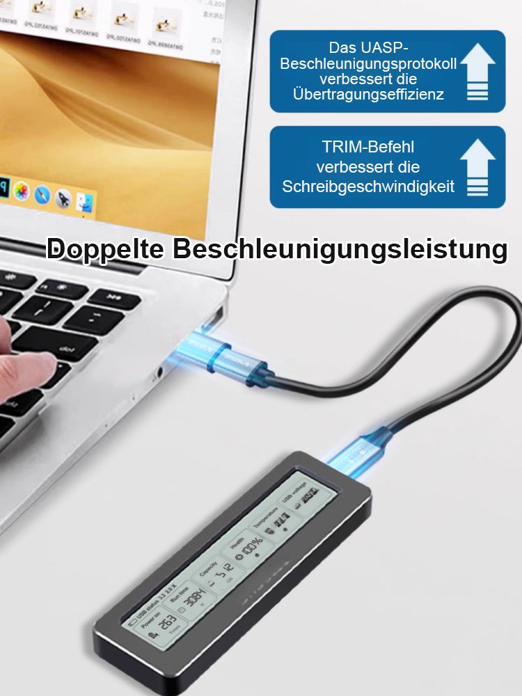 【Warnung vor Festplattenschaden】M.2 Smart Display SSD-Gehäuse