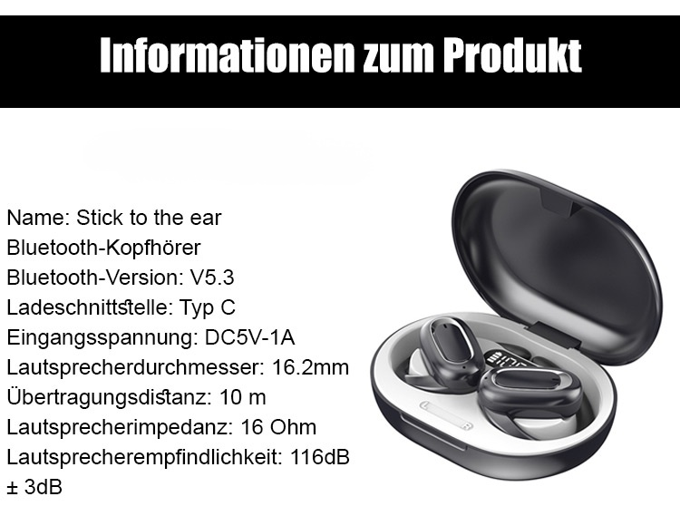 Ergonomisches Design der Open OWS Bluetooth Ohrhörer