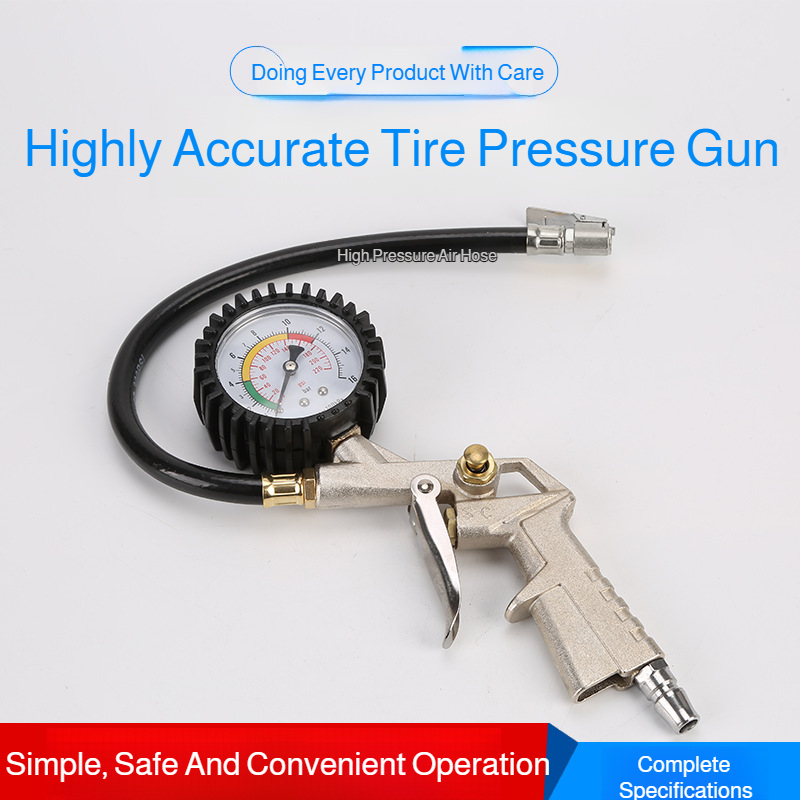 Tire pressure test gauge car tire pressure gauge filling gun