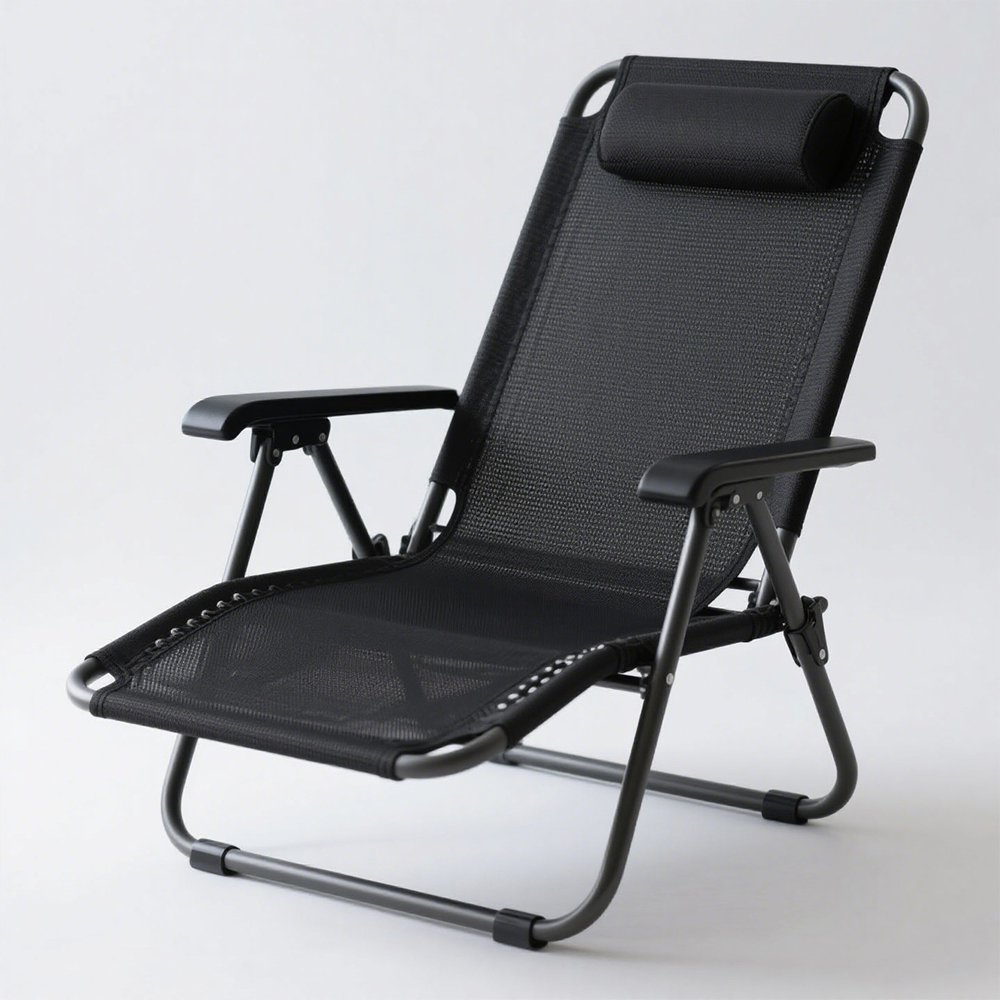 Skládací polohovací křeslo na domácí balkon