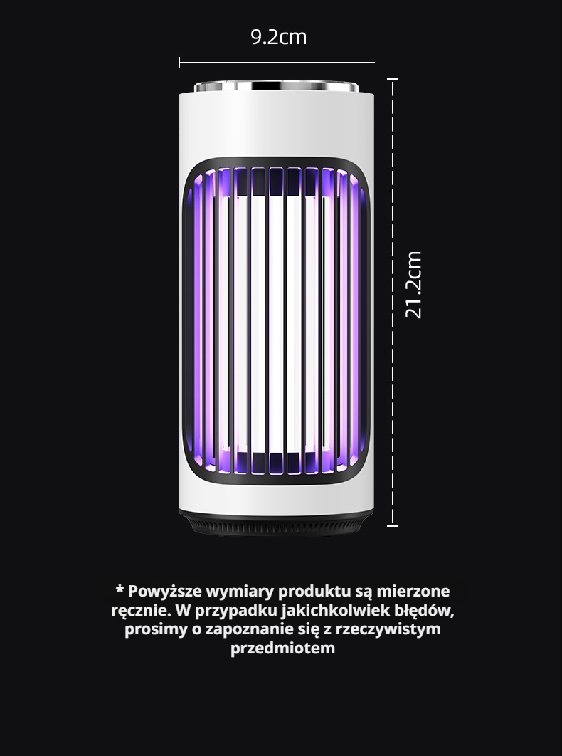 Bezpieczna lampa przeciw owadom do sypialni