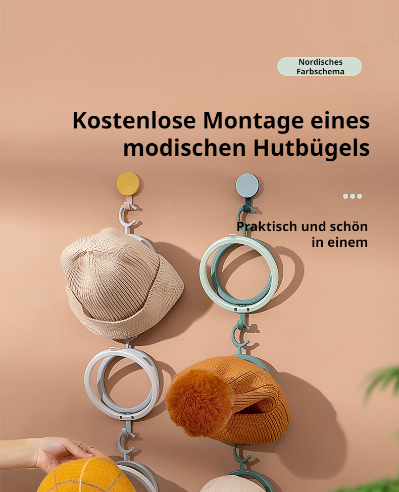 Platzsparende Hutablage an der Tür montiert