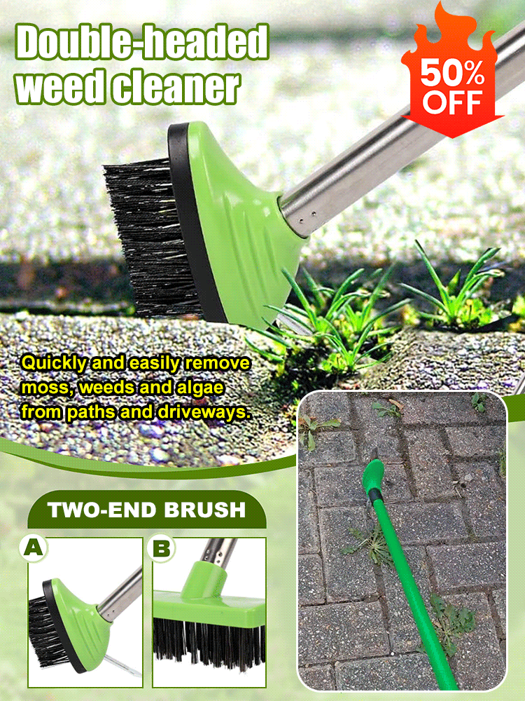 【Efficient and labor-saving】Dual-head weed cleaner