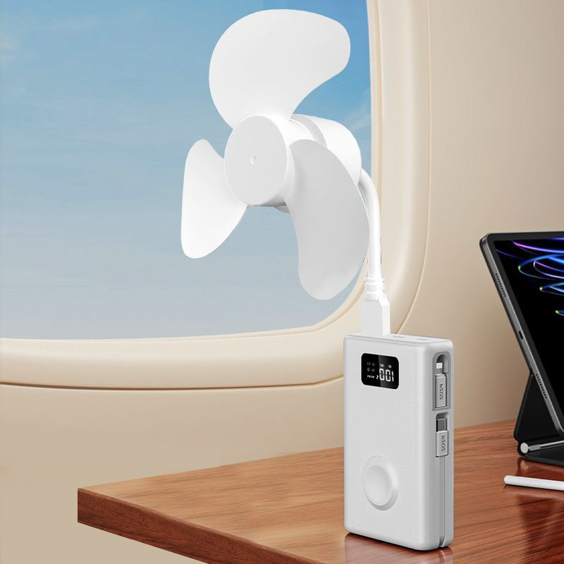 Portable mini mini fan universal energysaving portable rechargeable treasure car fan