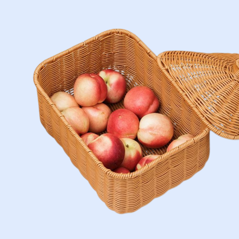 アクセサリー・化粧品・おもちゃ収納ボックス 人工籐編み