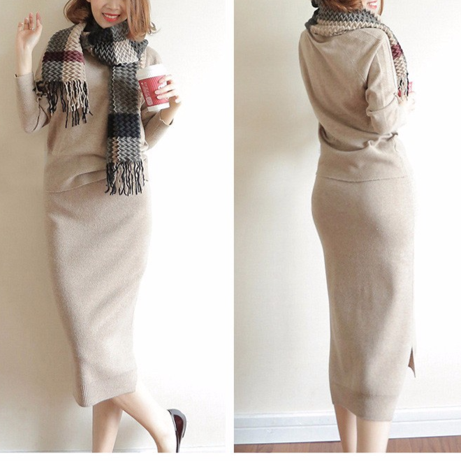 【あぜ編み ニットセット】新作　エレガント　 シンプルなデザイン　 今だけ値下げ　 2点目3500円