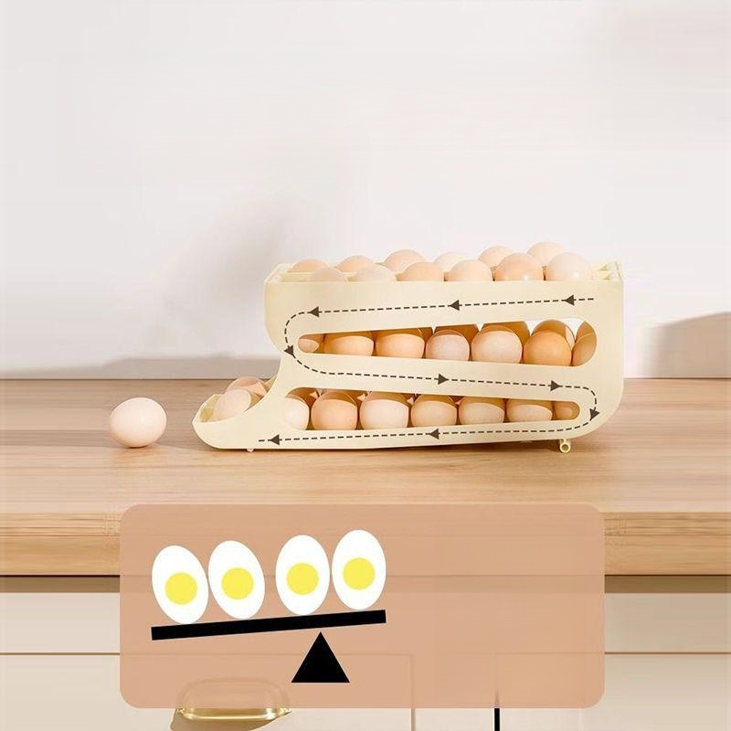 자동 슬라이드 주방 계란 보관함