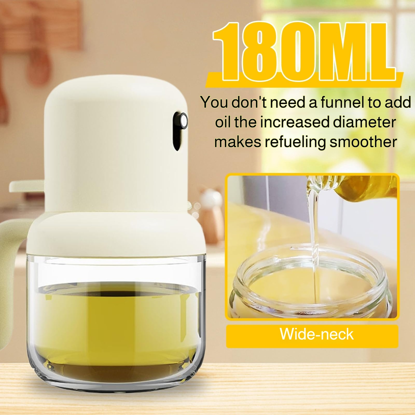 Press-Action Glass Oil Sprayer