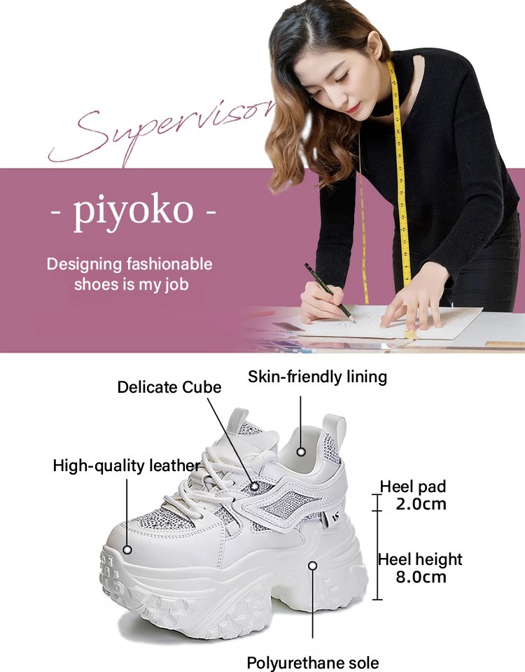 Add 10cm to your height with these rhinestone-embellished chunky dad shoes