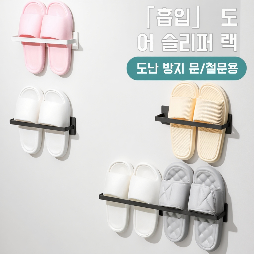 세대문 자석 슬리퍼 홀더 벽걸이 자석문 뒤 지지대 자석 슬리퍼 홀더 방범문 전용