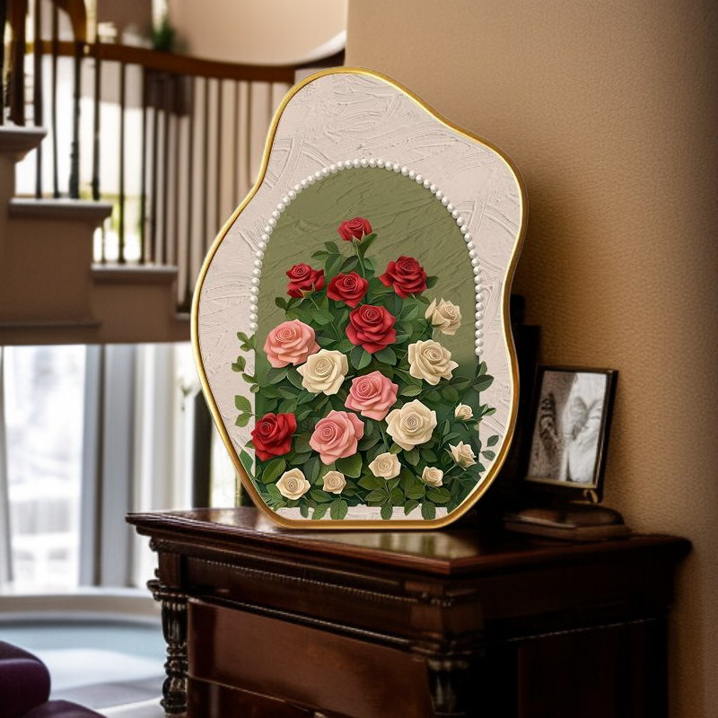 진주 장미 장식 그림