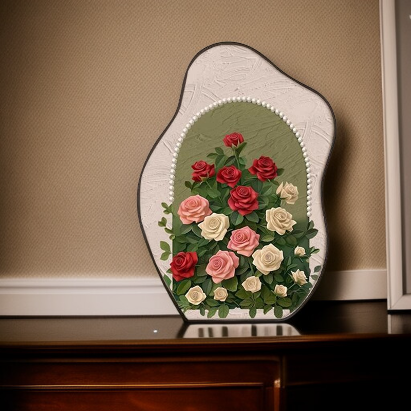 진주 장미 장식 그림