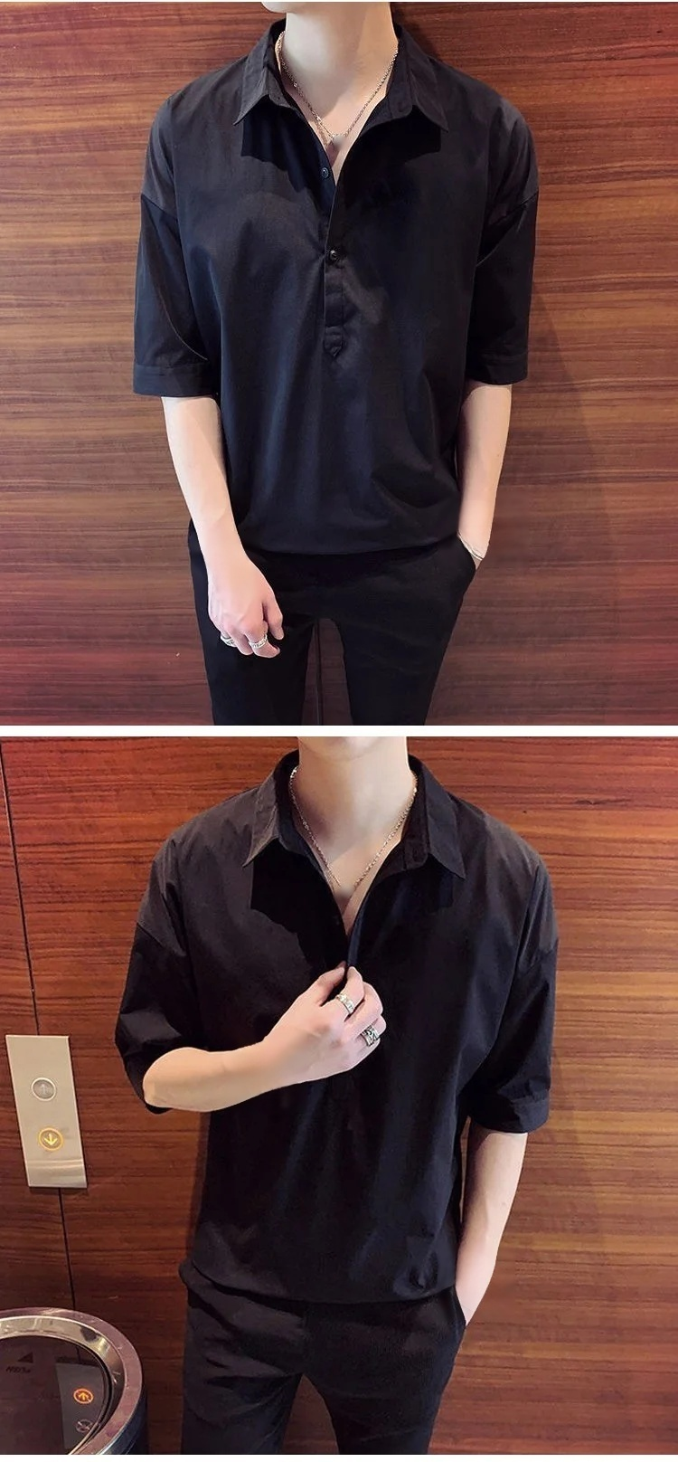 ビジネスカジュアル用5分袖シャツ