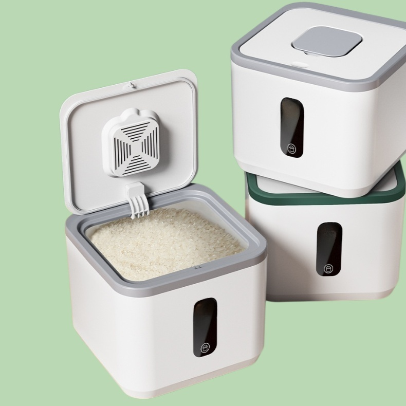 ハッチ式防虫防湿密封米貯蔵箱