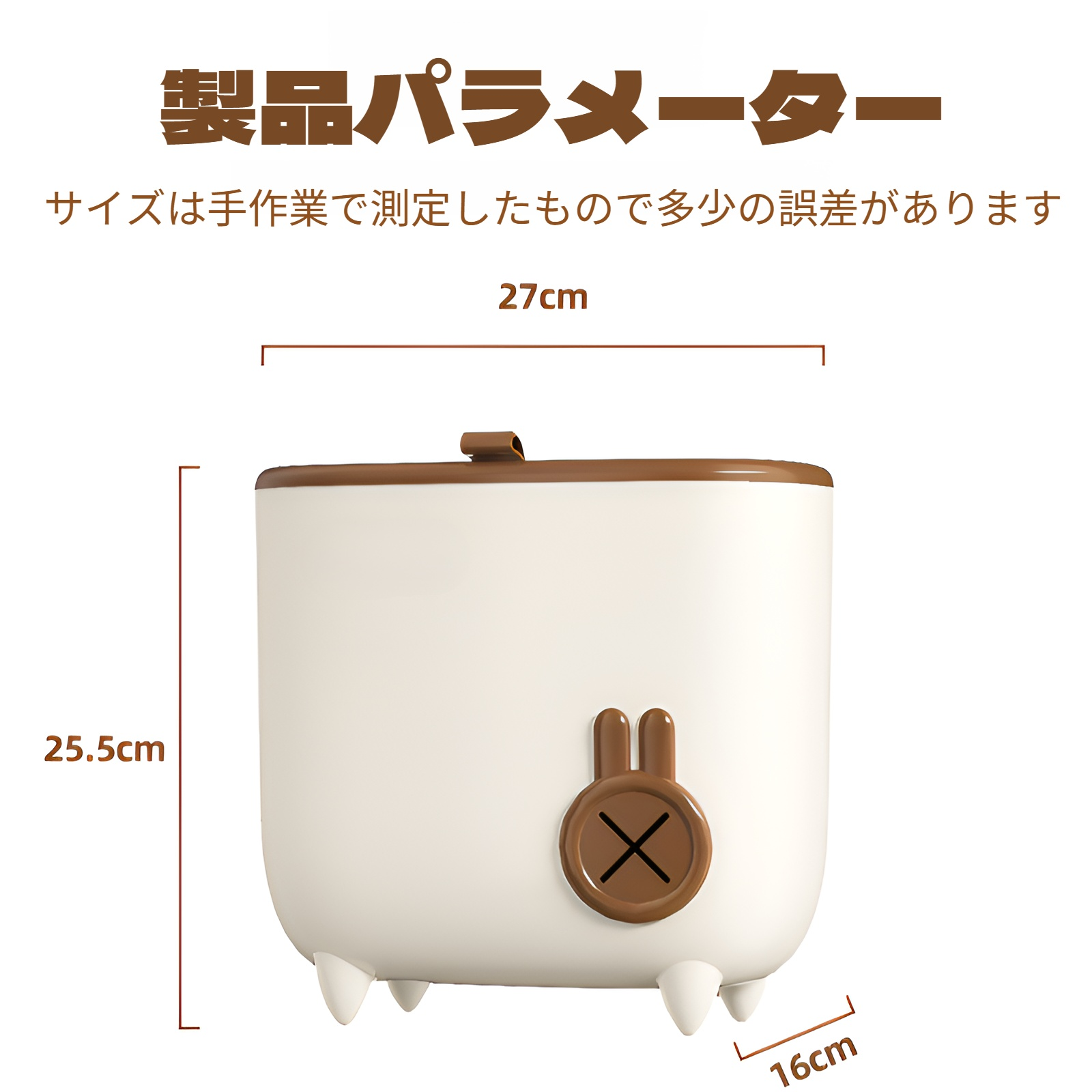 家庭用壁掛けゴミ箱キッチントイレキャビネットドア付き収納バケツ壁掛けゴミ箱蓋付きキッチン廃棄物バケツ