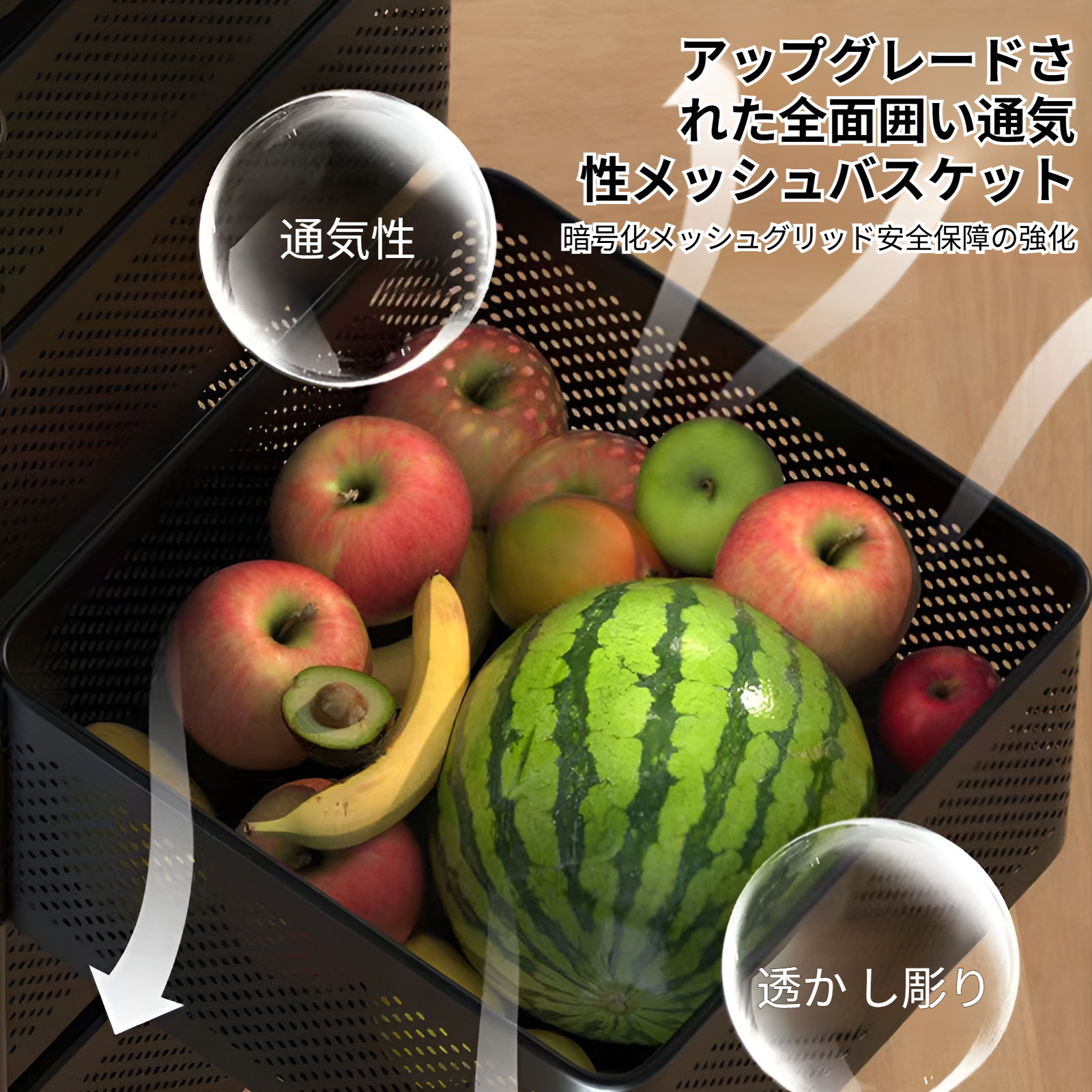 小物整理に便利な収納ボックス付きワゴン