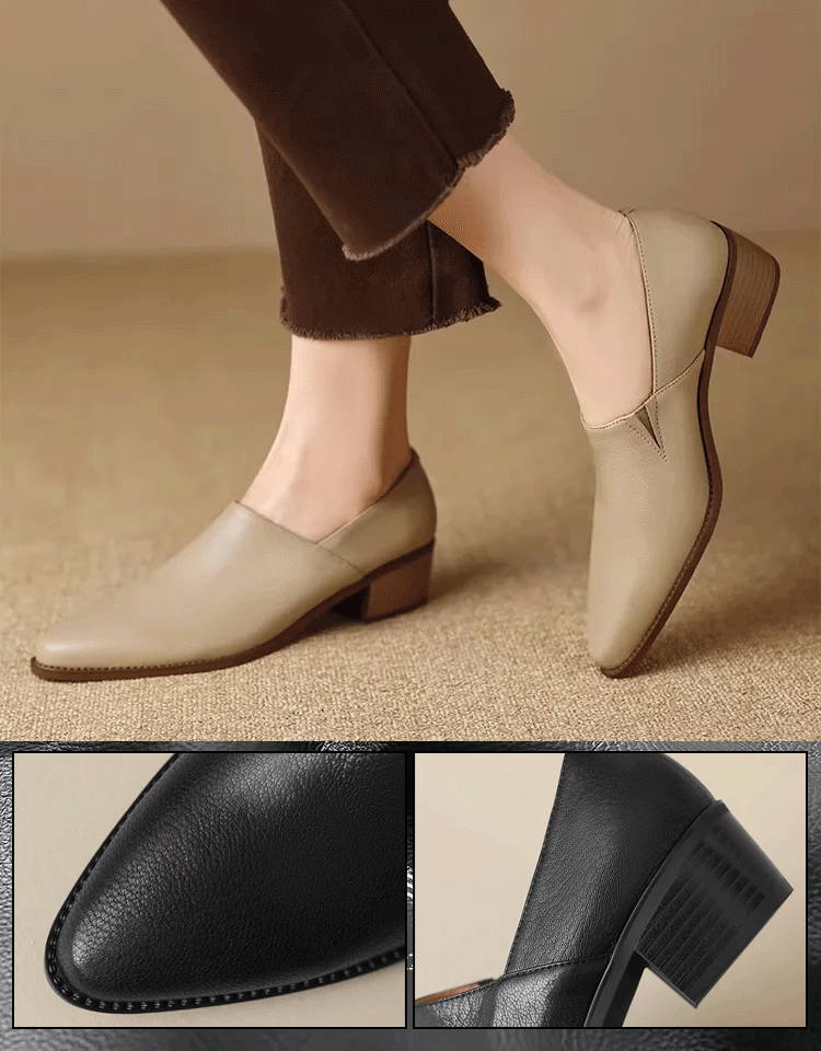 Vintage pointed toe lambskin shoes