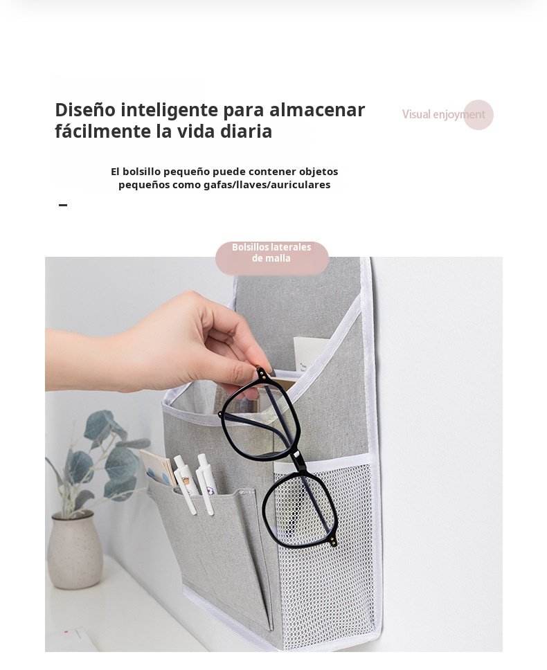 Solución de almacenamiento de bolsos en puerta