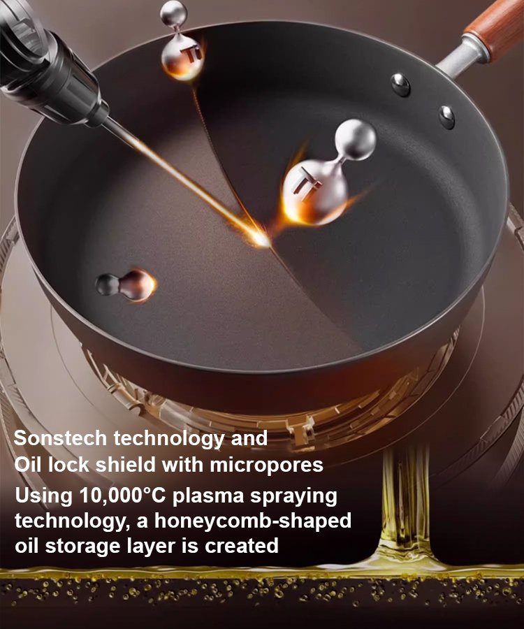 Zero-Coating Nitride Precision Iron Skillet