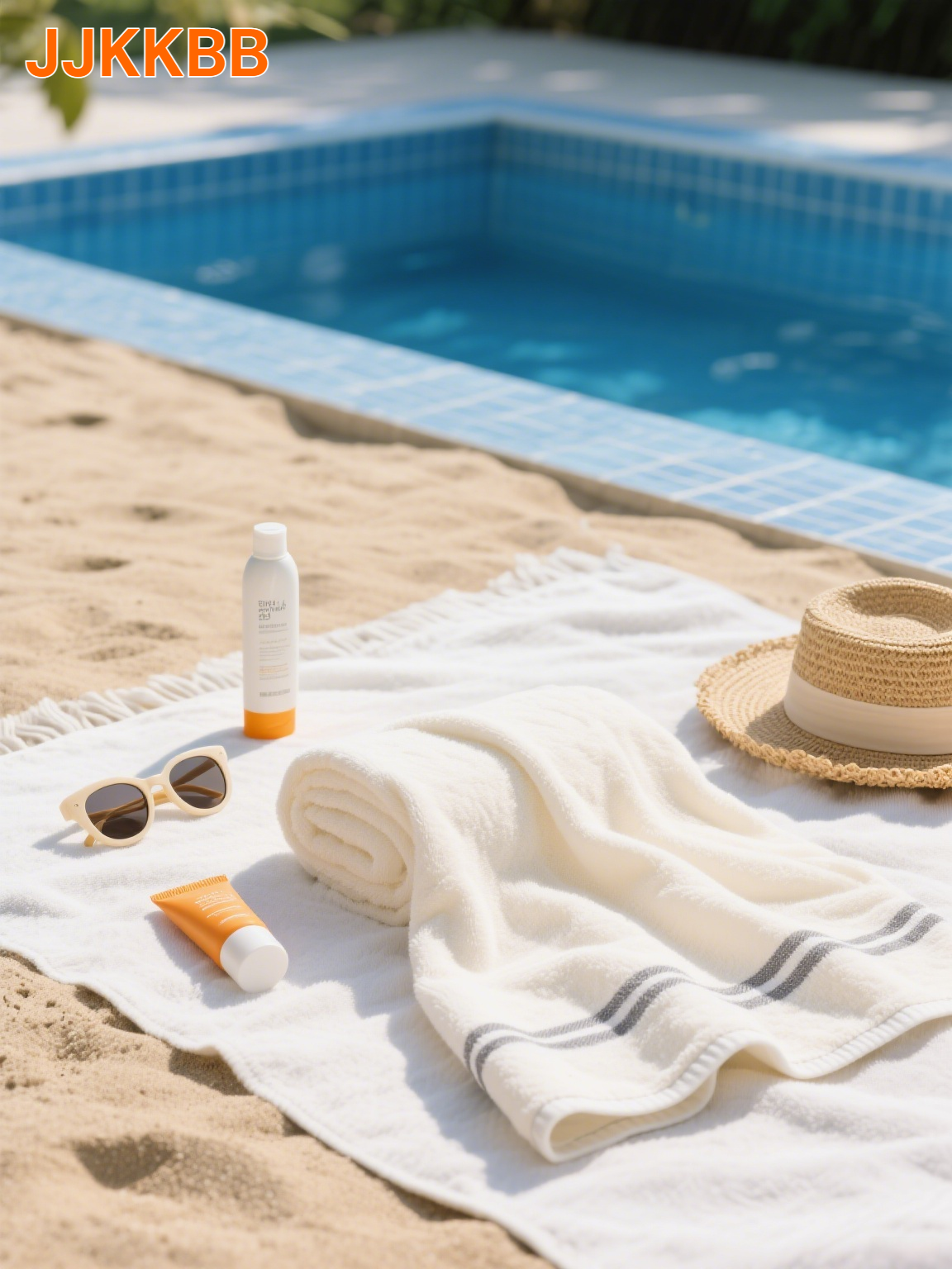 깨끗하고 신선한 수건