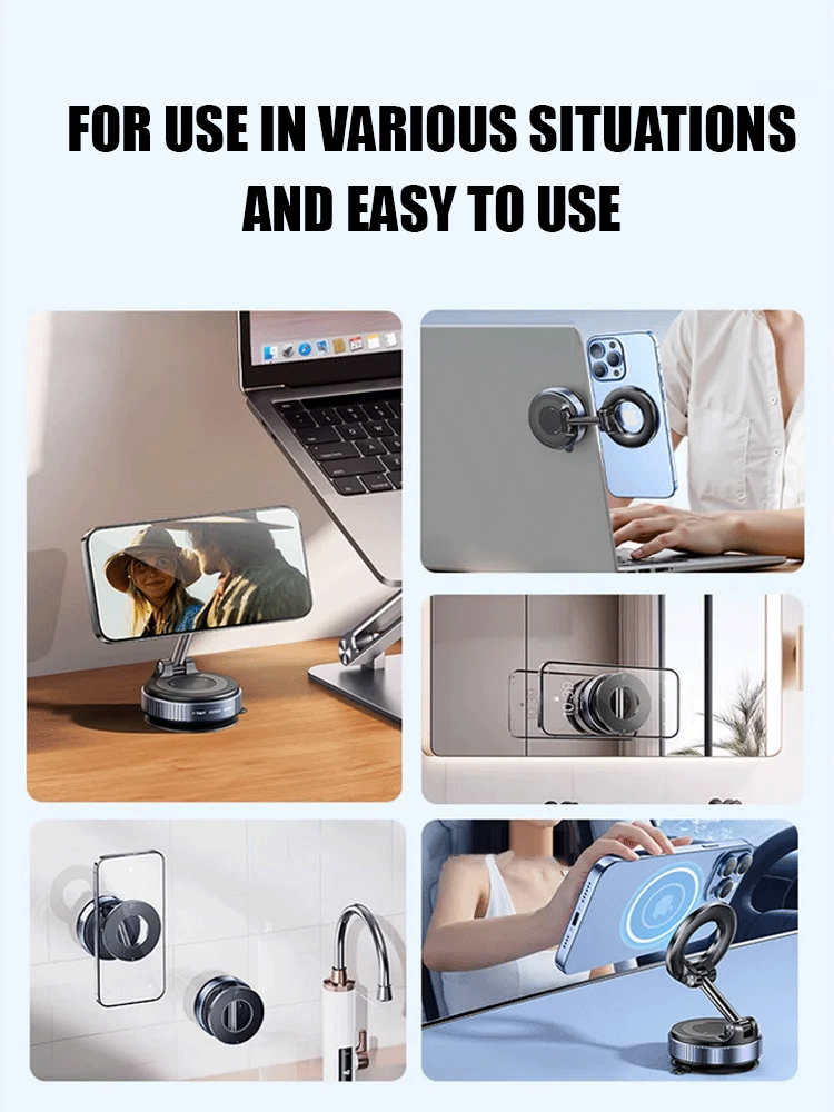 [The bottom of the suction cup is more stable] Versatile folding magnetic bracket