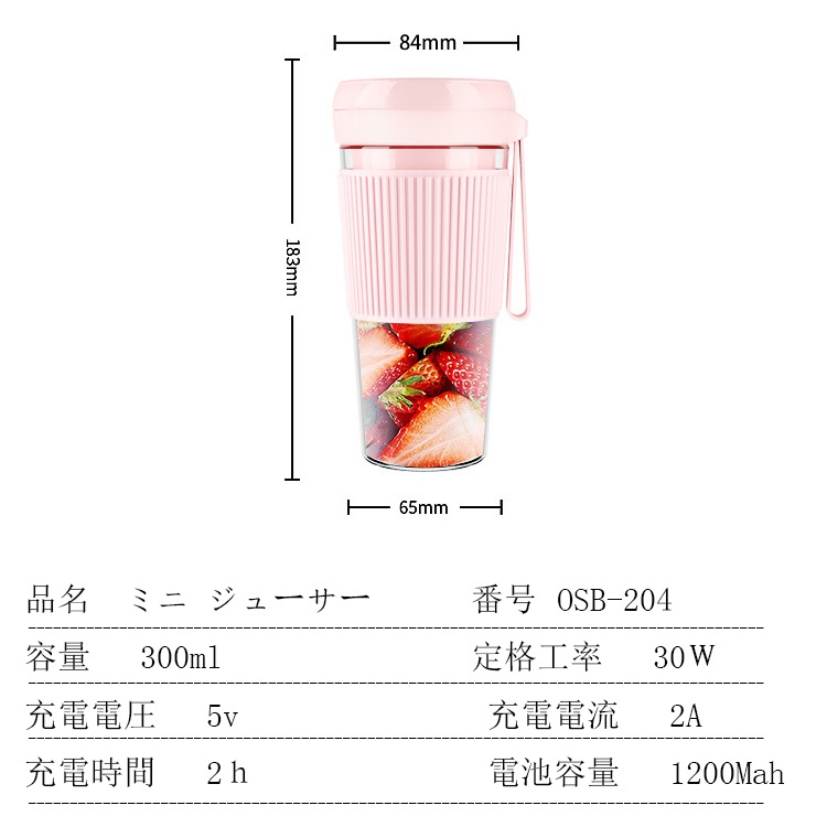 持ち運び便利ジューサー