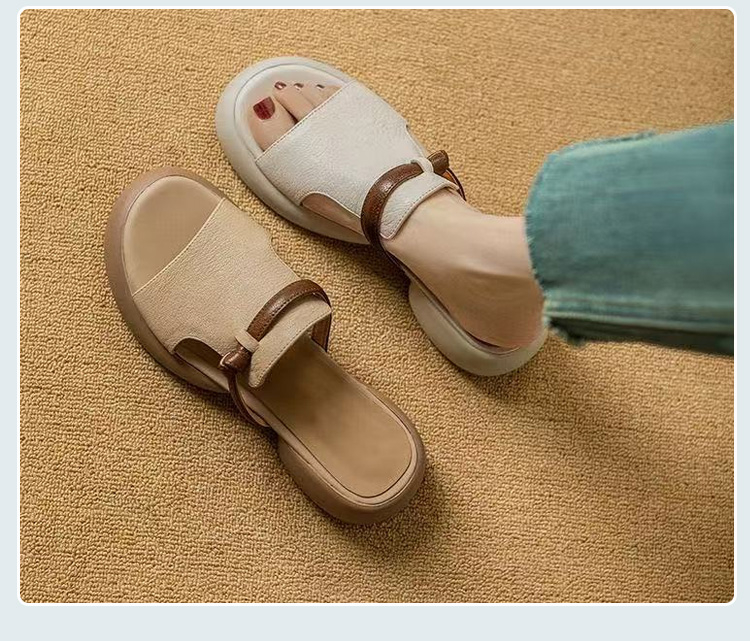 大人女性向けおしゃれレザーサンダル