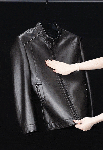 جاكيت رجالي بالياقة الواقفة من جلد الغنم