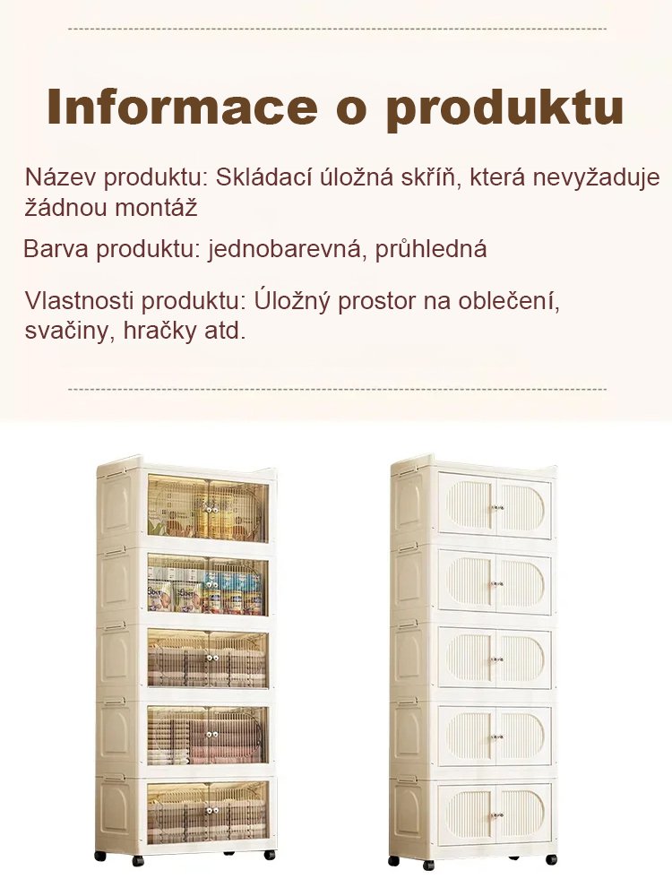 Skládací skříň bez instalace