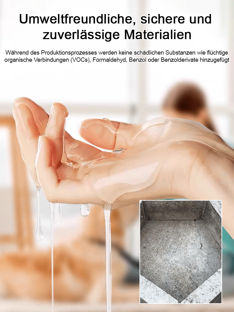 Transparenter  wasserfester Kleber