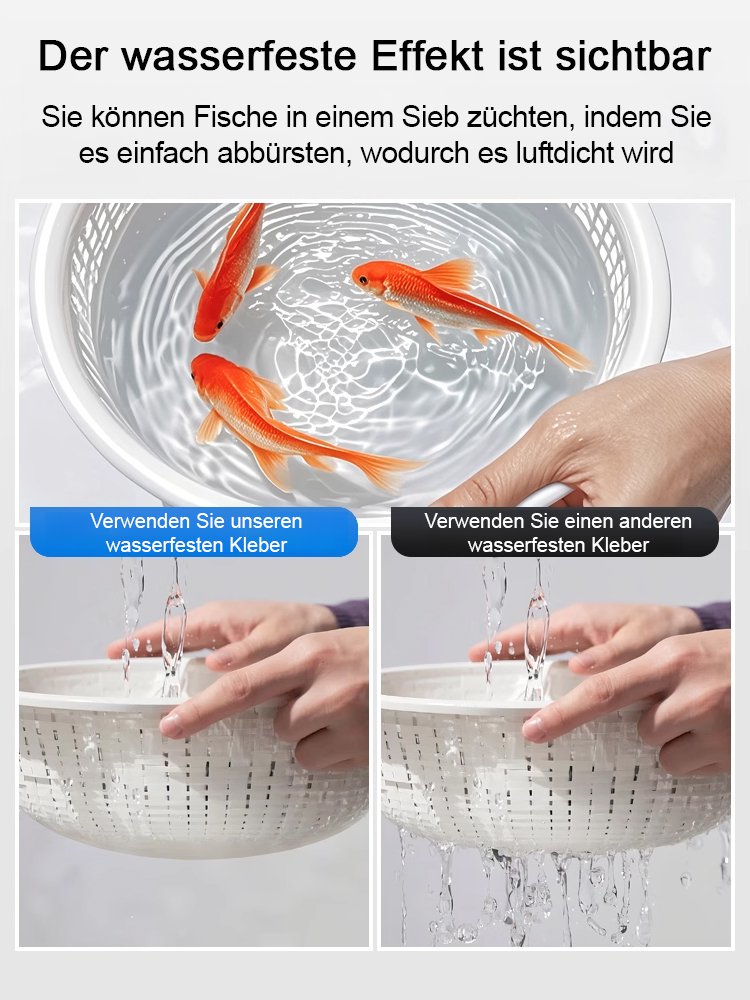 Transparenter  wasserfester Kleber