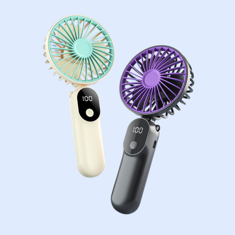 新款usb手持充電數位小風扇